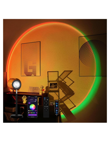 Proyector de Lámpara de Atardecer Tsrarey LT-06 RGB Control Remoto