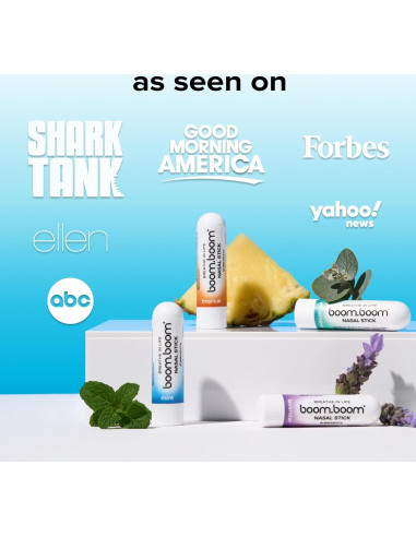 Stick Nasal BoomBoom - Paquete de 4 Fragancias Premium