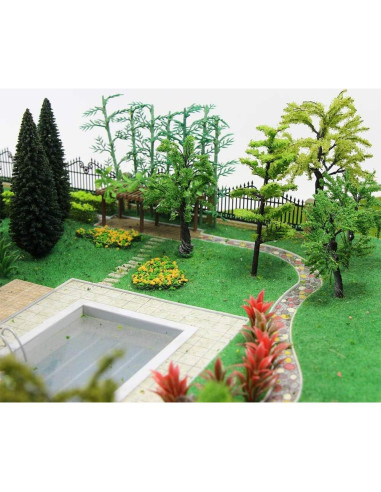 Alfombra de Césped Artificial NWFashion 33x100cm Verde Oscuro