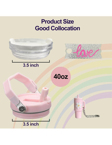 Tapa de Reemplazo para Vaso Stanley 40 oz Ameizicong 2 Piezas