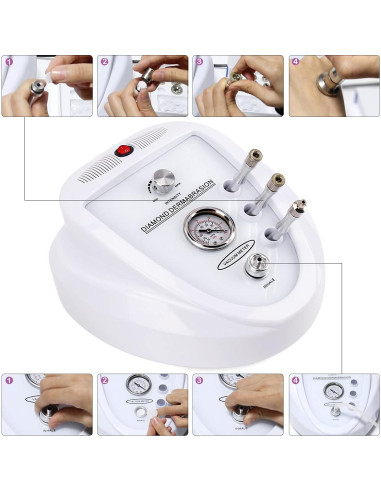 Máquina de Microdermoabrasión Yofuly, 17 Piezas, 65-68 cmHg