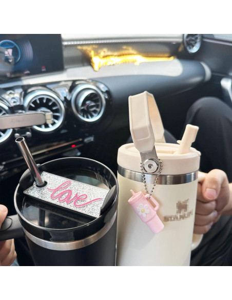 Tapa de Reemplazo para Vaso Stanley 40 oz Ameizicong 2 Piezas Tapa de Reemplazo para Vaso Stanley 40 oz Ameizicong 2 Piezas