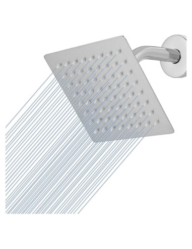 Cabezal de Ducha Voolan 15.24 cm Acero Inoxidable Niquelado