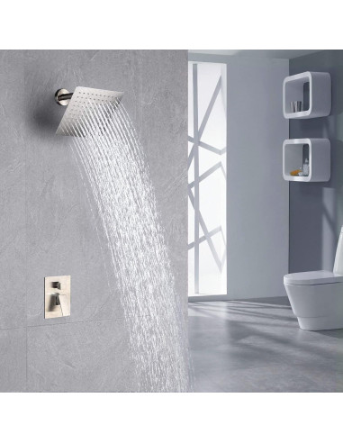 Cabezal de Ducha Voolan 15.24 cm Acero Inoxidable Niquelado