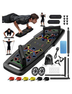 Tabla de Flexiones MQRW Grande Portátil con Accesorios de Fitness