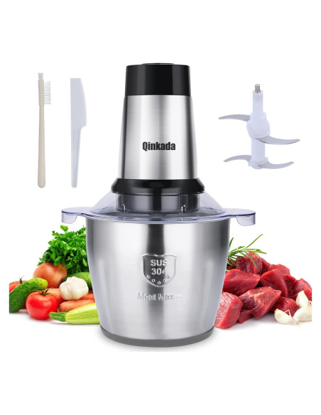 Procesador de Alimentos Qinkada 500W 3.5L Acero Inoxidable