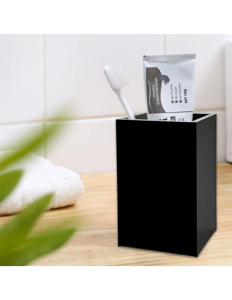 Soporte de Lápiz y Bolígrafos Acrílico Negro Cerpourt - 2 Piezas Soporte de Lápiz y Bolígrafos Acrílico Negro Cerpourt - 2 Piezas