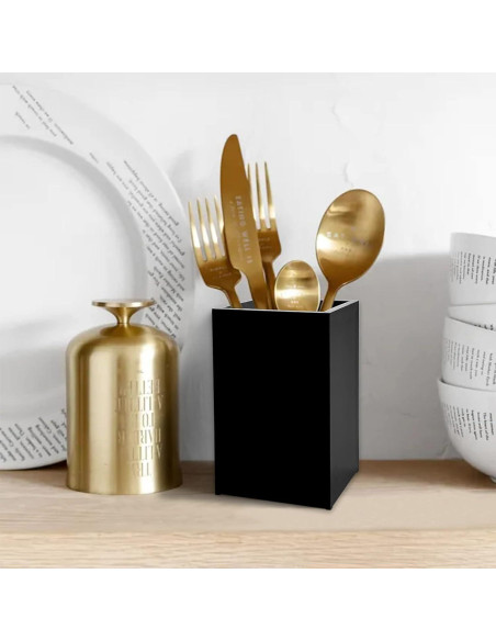 Soporte de Lápiz y Bolígrafos Acrílico Negro Cerpourt - 2 Piezas Soporte de Lápiz y Bolígrafos Acrílico Negro Cerpourt - 2 Piezas