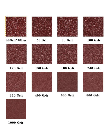 Discos de Lijado SPEEDWOX 90mm 40 Grano 50 Pcs Gancho y Bucle