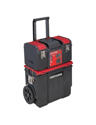 Caja de Herramientas Rodante 3-en-1 CRAFTSMAN 19" Plástico Rojo
