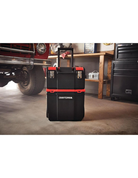 Caja de Herramientas Rodante 3-en-1 CRAFTSMAN 19" Plástico Rojo