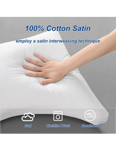 Almohada ACCURATEX Queen Ajustable 100% Algodón Media Luna