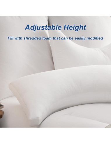 Almohada ACCURATEX Queen Ajustable 100% Algodón Media Luna