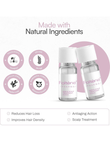 Suero Capilar Foltene para Mujeres - 12 Viales de Regrowth