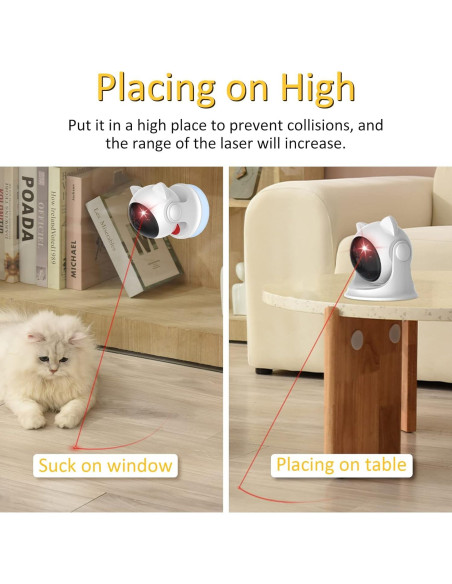 Juguete láser automático para gatos umosis P32 - 3 modos, recargable