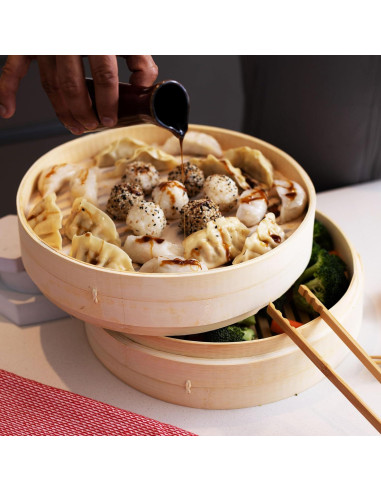 Cesta de Vapor de Bambú Joyce Chen 15.24 cm 2 Niveles