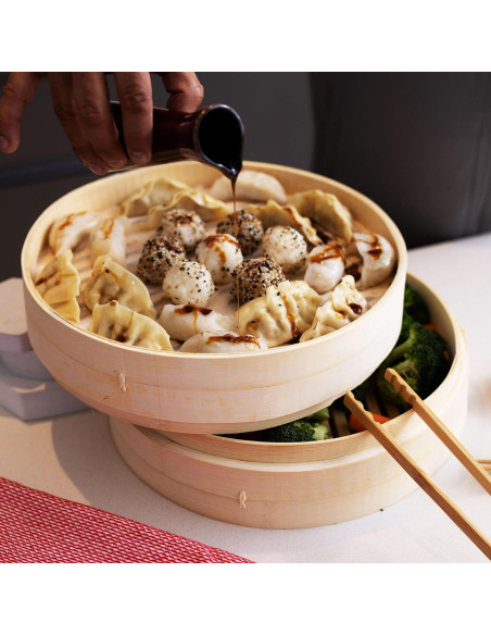 Cesta de Vapor de Bambú Joyce Chen 15.24 cm 2 Niveles