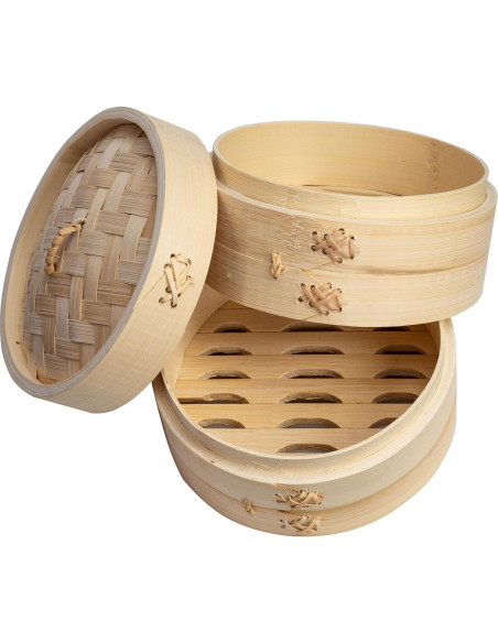 Cesta de Vapor de Bambú Joyce Chen 15.24 cm 2 Niveles