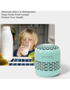 Desodorante de Refrigerador HOMIKE Verde, Eliminador de Olores 10 Años 2