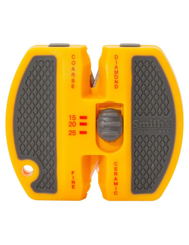 Afilador de cuchillos Smith's 50917 2 pasos portátil amarillo
