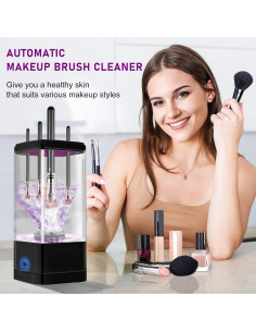 Limpiador Eléctrico de Brochas de Maquillaje Lmuwecno - Negro 2