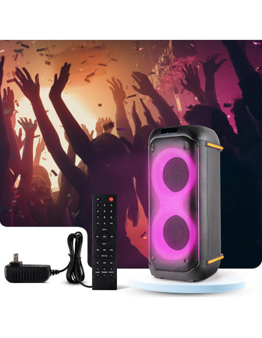 Altavoz PA portátil Pyle Compact BT 160W con karaoke y luces LED