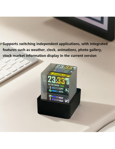 HolaCube Pantalla Holográfica WiFi 3D MLWSHR - Base Negra