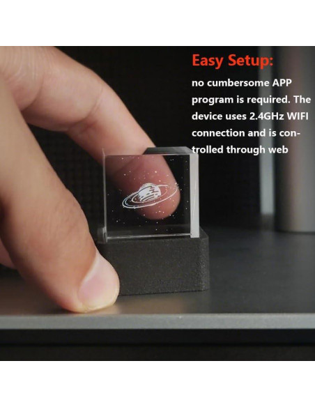 HolaCube Pantalla Holográfica WiFi 3D MLWSHR - Base Negra