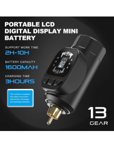 Kit de Tatuaje HAWINK Inalámbrico con Batería 1600mAh y 7 Tintas 2