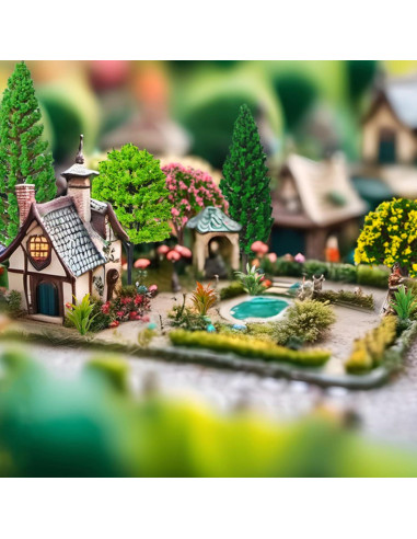 Set de 32 Árboles Miniatura MOMOONNON para Dioramas