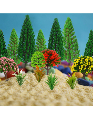Set de 32 Árboles Miniatura MOMOONNON para Dioramas