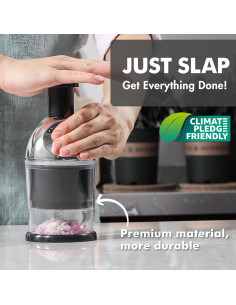 Picador de Alimentos Manual Geedel - Cuchillas de Acero Inoxidable 2