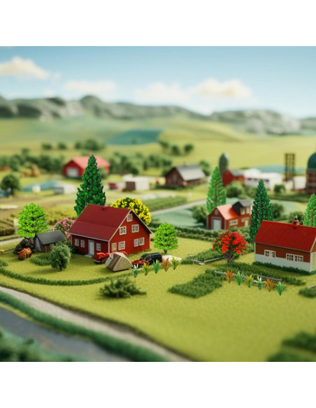 Set de 32 Árboles Miniatura MOMOONNON para Dioramas