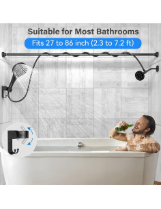 Cabezal de Ducha Doble NTPN Alta Presión 2 Personas Negro 2