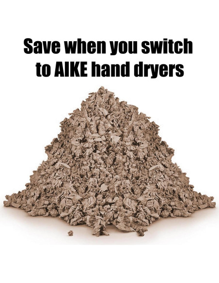 Secador de Manos AIKE AK2812 Acero Inoxidable 1400W 8-12s