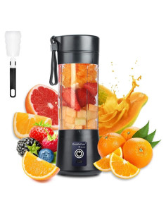 Licuadora Portátil USB DoubleCare 380ml Negra para Batidos