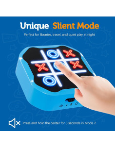 Juego Electrónico Tic Tac Toe MASSRT Portátil LED Azul 2