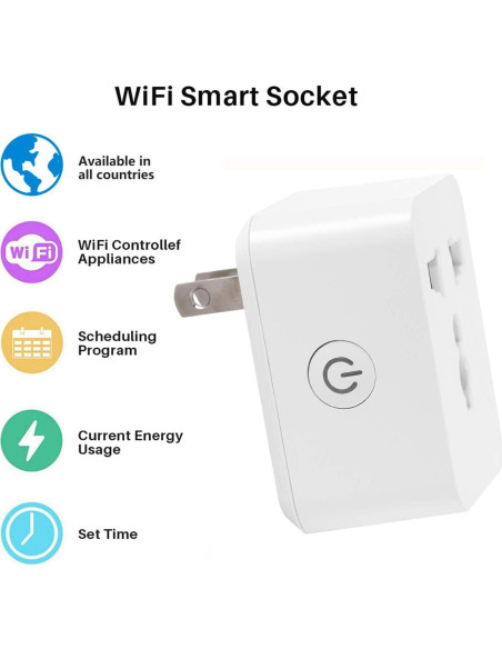 Enchufe Inteligente Garosa 15A WiFi Control Remoto