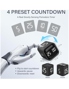 Temporizador Pomodoro OORAII Rotatorio 5-25-10-50 Minutos 2