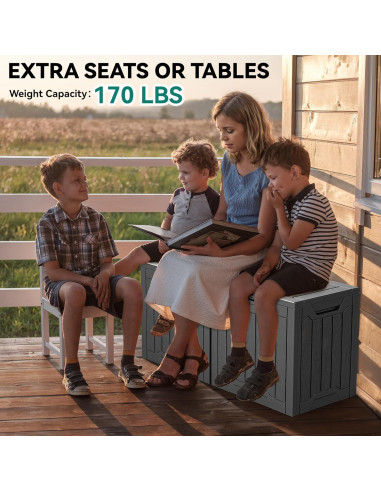 Caja de Almacenamiento Exterior YITAHOME 113L Negra Impermeable