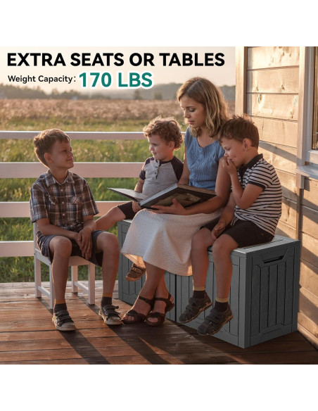 Caja de Almacenamiento Exterior YITAHOME 113L Negra Impermeable