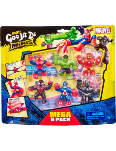 Heroes de Goo Jit Zu Marvel Mega Mini 6 Pack - Héroes Estirables 2