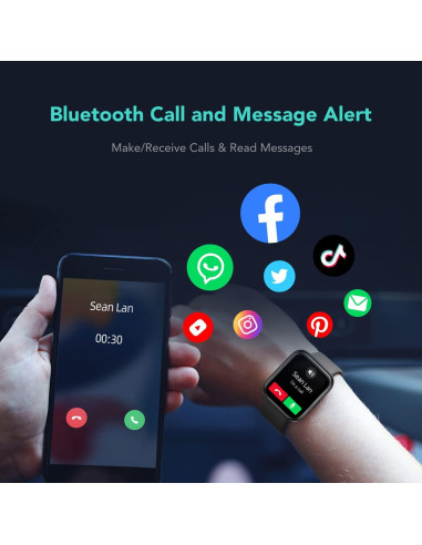 Reloj Inteligente SKG V7 Pro Unisex con Alexa y Llamadas Bluetooth