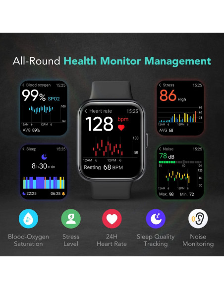 Reloj Inteligente SKG V7 Pro Unisex con Alexa y Llamadas Bluetooth