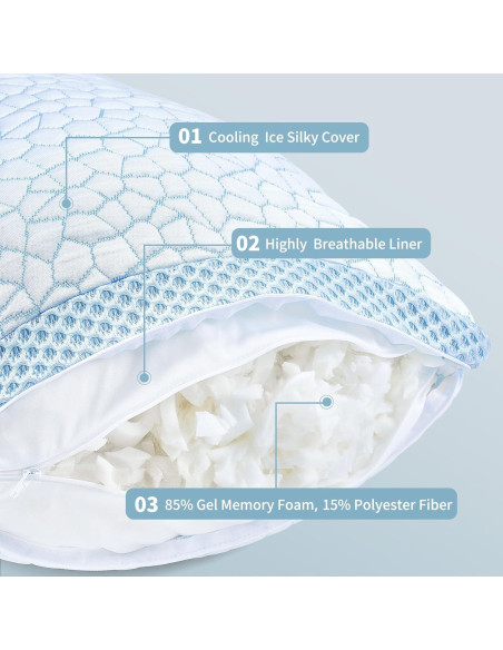 Almohada de Enfriamiento QUTOOL Doble Cara Estándar 2 Piezas