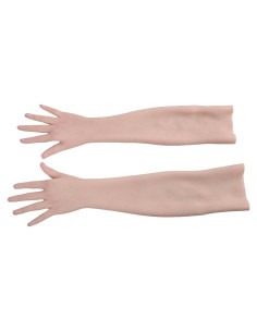 Guantes de Silicona EQAIWUJIE Femeninos Realistas Marrón
