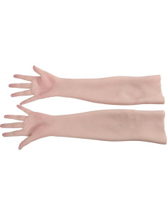 Guantes de Silicona EQAIWUJIE Femeninos Realistas Marrón 2