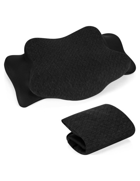 Funda de Almohada Cervical HunnmingRe Negra Ergonómica 63x38cm