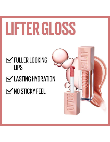 Brillo Labial Maybelline Lifter Gloss 2x 5.1ml Ácido Hialurónico