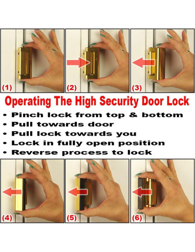 Cerradura de Refuerzo para Puerta Prime-Line U 11126 Bronce
